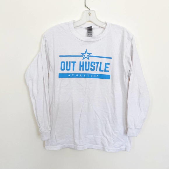 Out Hustle Athletics Cotton Long Sleeve Unisex Tee Shirt NEW - Picture 1 of 4